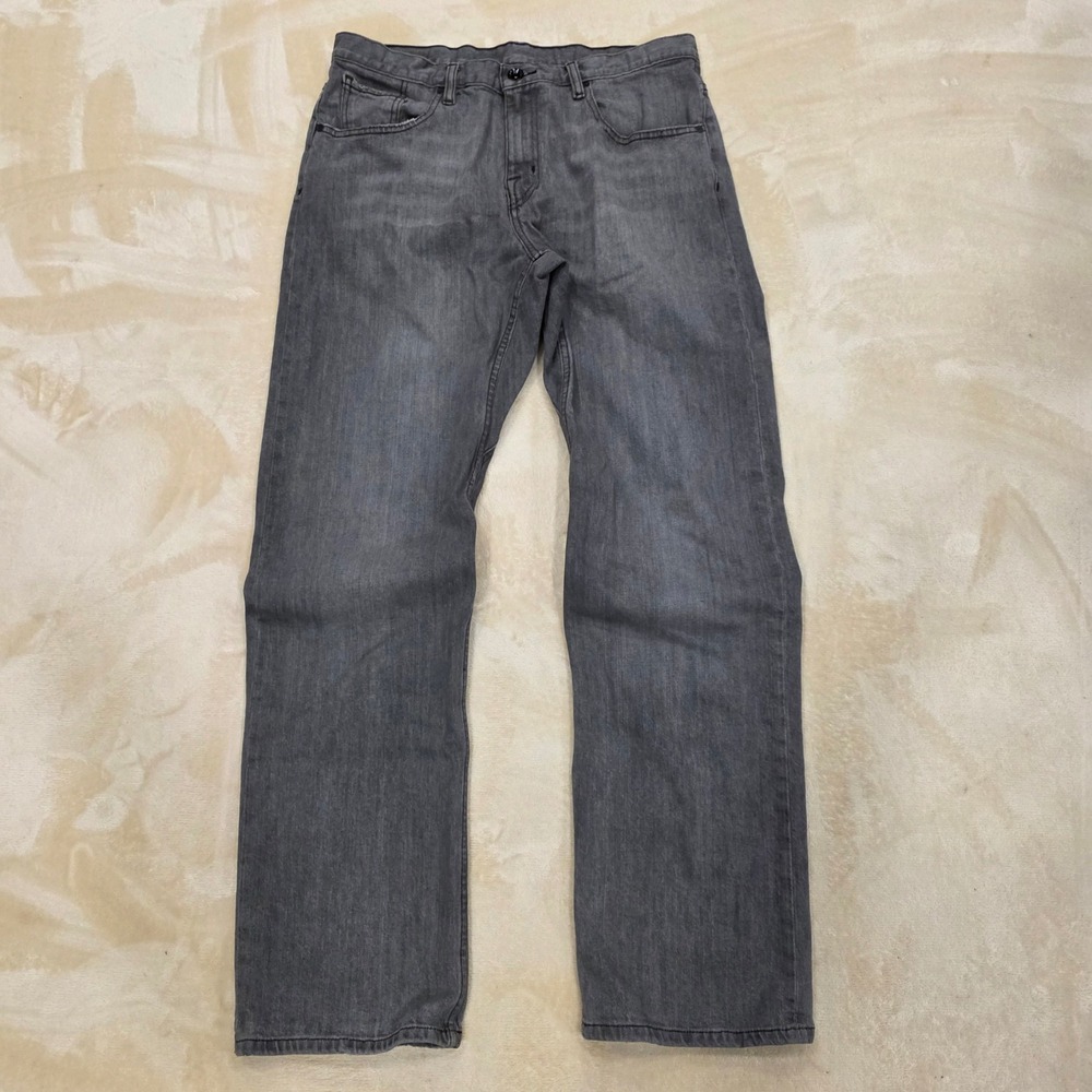 VTG Volcom x Mark Appleyard Jeans Mens 34 Skater Y2K Gray Straight Leg Denim